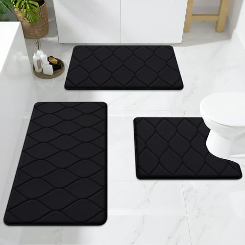 Smiry Memory Foam Bath Mat 36x24, Ultra Soft Absorbent Bathroom Rugs - Image 6