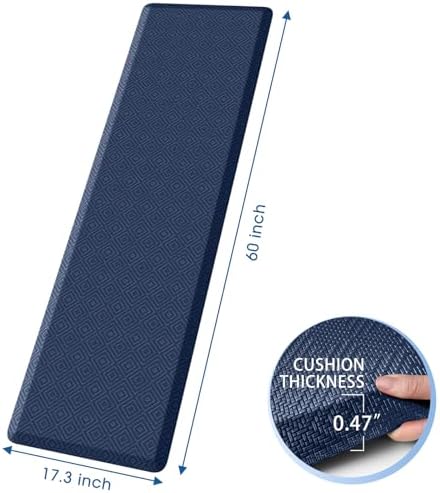 Anti-Fatigue Kitchen Mats for Floor Standing and Comfort Desk Mats 17"x60" - Image 2