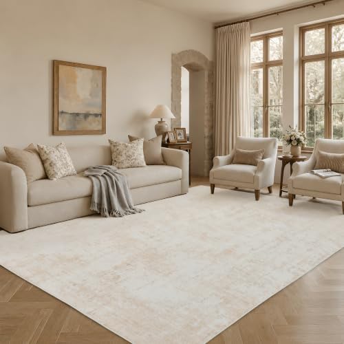 Washable 4'x6' Abstract Area Rug for Bedroom Living Room - Image 2