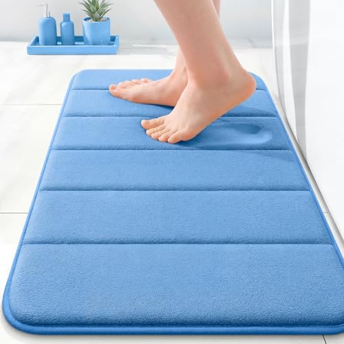OLANLY Memory Foam Bath Mat 35x16, Super Soft and Absorbent Bathroom Rugs by OLANLY