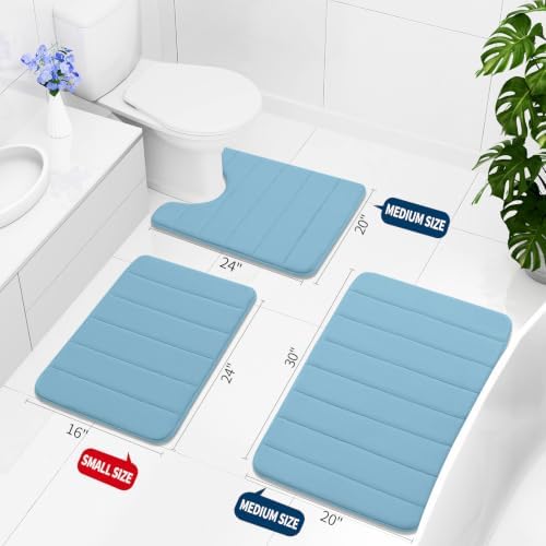 Buganda Memory Foam Bath Mat 59 x 34, Ultra Soft Absorbent Bathroom Rugs - Image 2