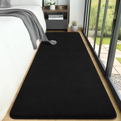 AROGAN 2x6 Runner Rug for Hallway, Long Runner Rugs Non Slip, Black - Image 2