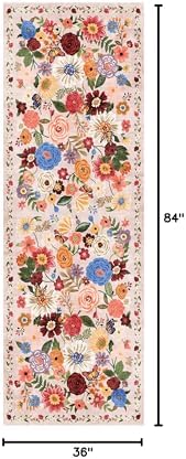 Blush Floral Hallway Runner Rug 3x7 for Bedroom Kitchen - Image 2