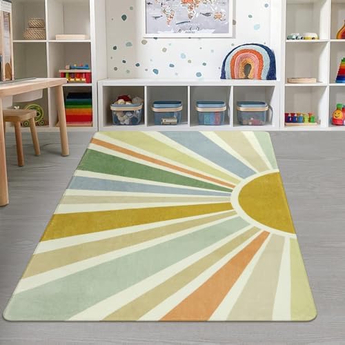 STARUIA Boho 5'x7' Area Rug, Washable Kids Rug for Playroom Classroom Dorm - Image 3