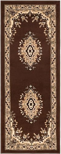 Unique Loom Reza Collection Area Rug - Washington (2' x 5' 3" Runner Brown/Black) - Image 2