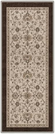 Bavni 2X5 Washable Hallway Runner Rug, Boho Vintage Floral Non Slip - Image 3