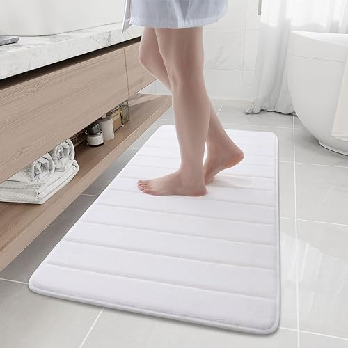 Buganda Memory Foam Bath Mat 47 x 20, Ultra Soft Absorbent Bathroom Rugs by Buganda