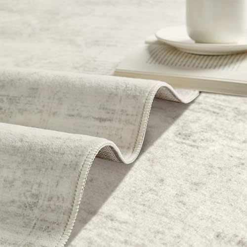 Washable 3x5 Entryway Rug, Ivory Area Rugs for Living Room - Image 6