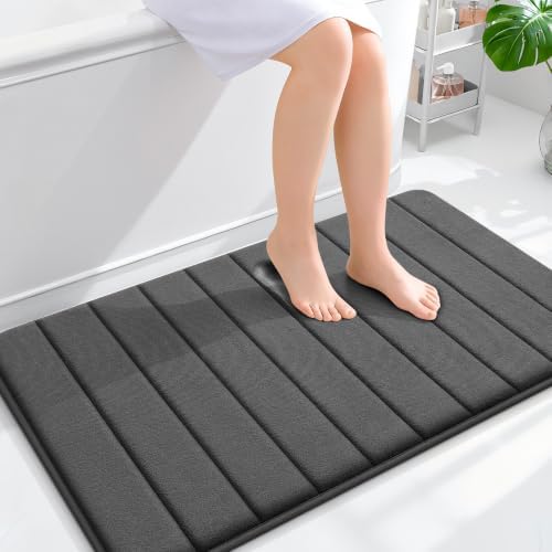 OLANLY Memory Foam Large Bath Mat 40x24, Super Soft Absorbent Bathroom Rugs by OLANLY