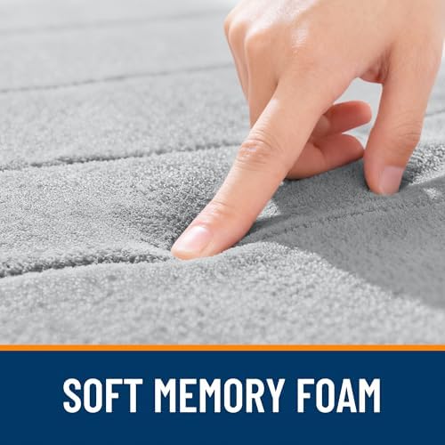 OLANLY Memory Foam Bath Mat 34x21, Super Soft and Absorbent Bathroom Rugs - Image 5