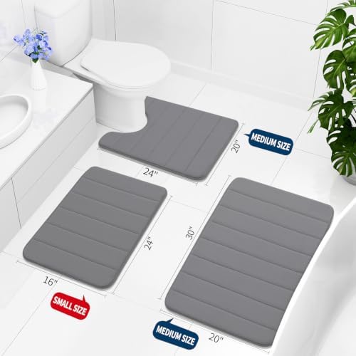Buganda Memory Foam Bath Mat 44 x 20, Ultra Soft Absorbent Bathroom Rugs - Image 2