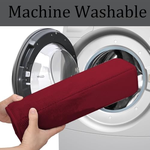 RUN HELIX Burgundy Bathroom Rugs Sets 3 Piece Memory Foam Non Slip Bath Mats for Bathroom Floor and U-Shaped Contour Toilet Rug, Soft Washable Bathroom Mats and Rugs Sets for Toilet Shower Sink - Image 6