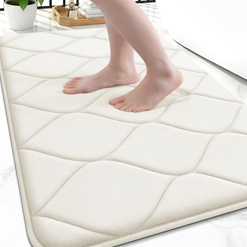 Smiry Memory Foam Bath Mat 30x20, Ultra Soft Absorbent Bathroom Rugs by Smiry