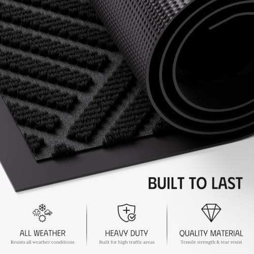 Front Door Mat 29.5x17, Heavy Duty Non-Slip Indoor Outdoor Doormat - Image 3