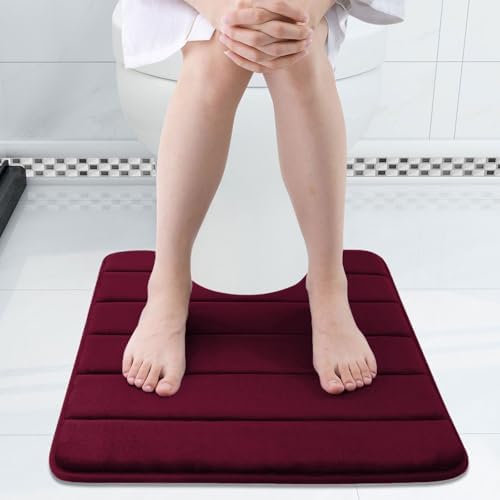 Buganda Memory Foam U-Shaped Toilet Rugs 24 x 24, Absorbent Bathroom mat - Image 3