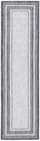 SAFAVIEH Courtyard Outdoor Runner Rug 2'3"x8', Light Grey CY8475-37612 - Image 2