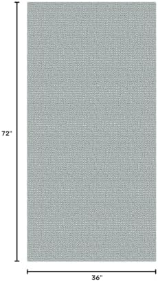 EARTHALL Washable Runner Rug, Non Slip Foyer Runner, 3x6 Ft, Turquoise/Gray - Image 2
