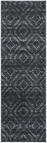 SAFAVIEH Adirondack Collection Runner Rug - 2'6" x 6', Dark Grey & Grey, Modern Diamond Distressed Design, Non-Shedding & Easy Care, Ideal for High Traffic Areas in Living Room, Bedroom (ADR131F) - Image 3
