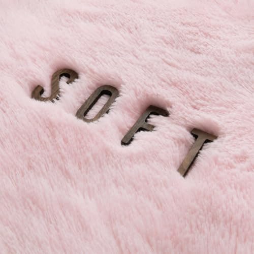 8x10 Ft Baby Pink Fluffy Area Rug for Living Room, Soft Washable - Image 6