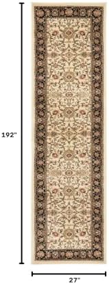 SAFAVIEH Lyndhurst Runner Rug 2'3"x16', Ivory & Black LNH212B - Image 2