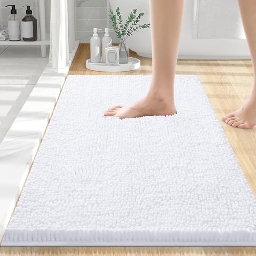 Smiry Bathroom Rugs 24X16, Luxury Chenille Extra Soft Absorbent Bath Mat by Smiry