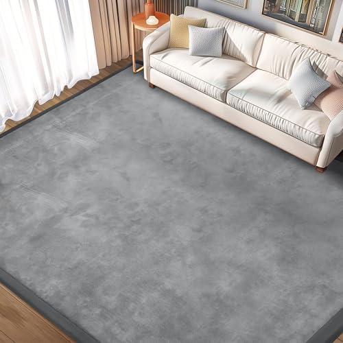 Baby Play Mat for Floor Nursery Rug Muscle Mat Area Rug Playroom Rug 79"x158" Playpen Mat Elastic Foam 1.3" Thick Crawling Mat for Babies,Toddlers, Infants, Kids,Grey by ILPEOD