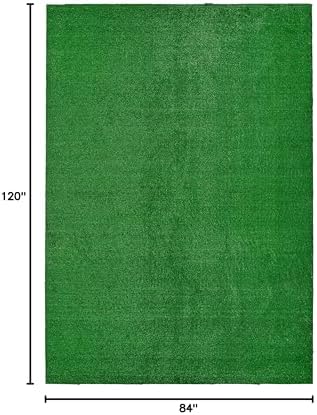 Garland Rug Artificial Grass 7 Ft. X 10 Ft. Large Indoor/Outdoor Area Rug Green -Lush Green, Durable, and Low-Maintenance for Patios, Lawns, and More - Image 3