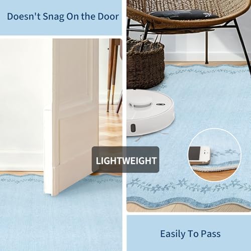 GarveeHome 2.5x8 Scalloped Washable Runner Rug Non Slip Hallway Kitchen Rug - Image 5