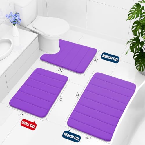 Buganda Memory Foam Bath Mat 35.4 x 24, Ultra Soft Absorbent Bathroom Rugs - Image 2