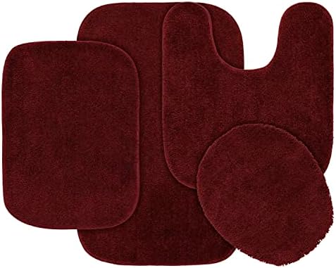 Garland Rug Traditional Bath Rug Set, 4-Piece, Chili Pepper Red by Garland+Rug