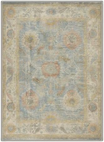 Bavni 8X10 Living Room Area Rug, Boho Vintage Floral Washable Non Slip - Image 4