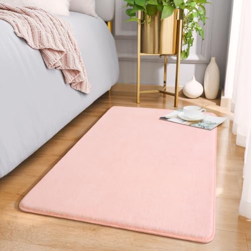 Amearea Modern Washable Runner Rugs, 2x3 Feet Pink Bedroom Runner Rug by AmeareaDirect