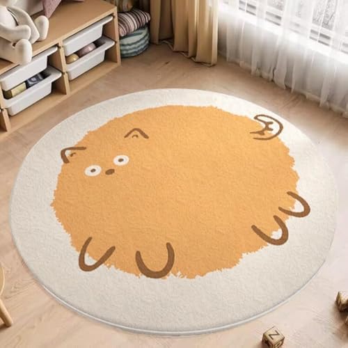 Poowe Round Area Rug,39.4" Washable Floor Carpet Non Slip Soft Rugs for Living Room Bedroom - Image 2