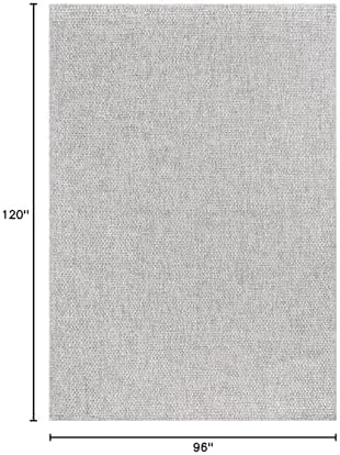 CAMILSON Easy Jute Rug 8x10, Indoor Outdoor Grey Color Area Rugs for Living Room Farmhouse Patio and Kitchen Rug, Solid Boho Woven Design, Easy-Cleaning, Washable Outside Carpet Alfombras (8 x 10) - Image 2