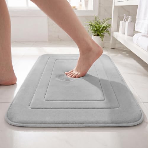 Cupic Cupid Memory Foam Bath Mat 24"×36", Non Slip Bathroom Rugs, Gray by CupicCupid