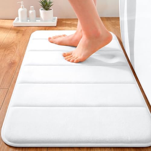 OLANLY Memory Foam Bath Mat 35x16, Super Soft and Absorbent Bathroom Rugs by OLANLY