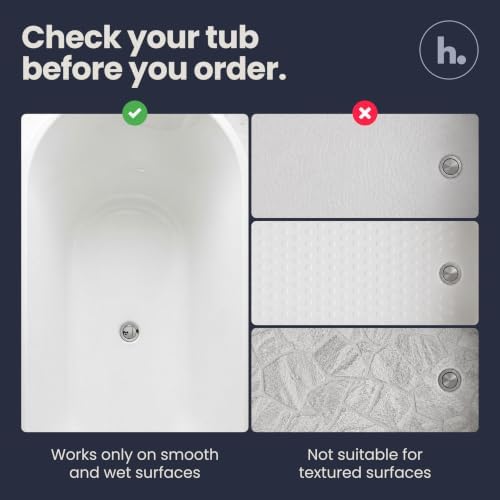 homerella Bathtub Mat Non Slip 28x16 Shower Mat Non Slip Anti Mold BPA Free - Image 3