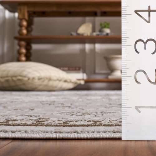 SAFAVIEH Parker Area Rug 8x10, Textured Large Ivory & Coffee PRK158B - Image 3
