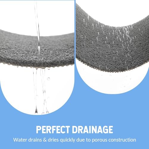Hargiis Non Slip Shower Mat, Anti Slip Bath Mat, Quick Drying Bath Tub Mats, Foot Scrubber Mat, Anti Slip Mat for Tub, Floor, Bathroom, Home, Kitchen, Hotel (Grey 24”x24”) - Image 6