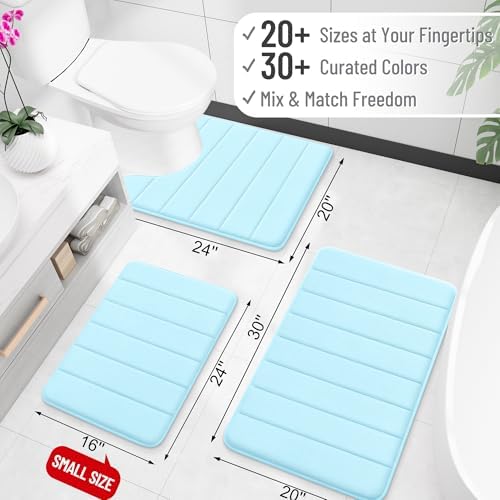 OLANLY Memory Foam Long Bathroom Rugs Runner 59x20, Super Soft Absorbent - Image 2