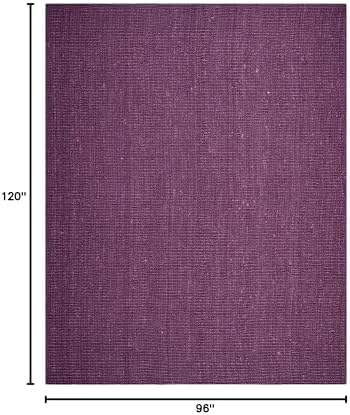 SAFAVIEH Natural Fiber Area Rug 8x10, Jute Knotted Large Purple NF447B - Image 2