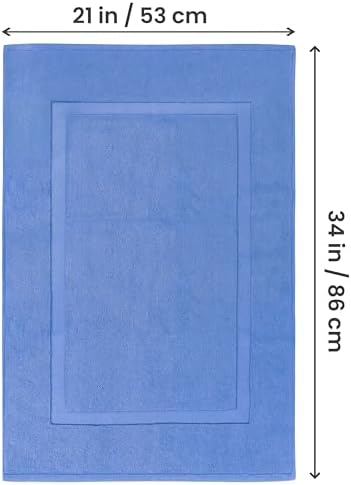 Utopia Towels Cotton Bath Mat, 21x34 in, 2 Pack, Electric Blue - Image 3
