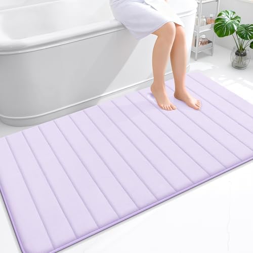 OLANLY Memory Foam Large Bath Mat 59x34, Super Soft Absorbent Bathroom Rugs by OLANLY