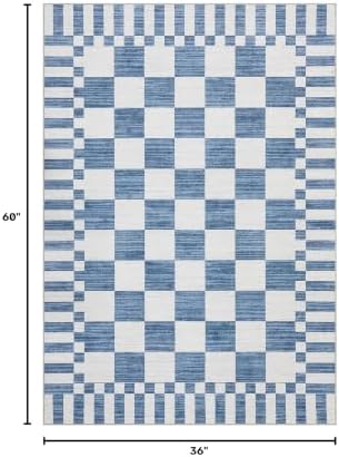 GarveeHome Checkered Rug 3x5 Area Rugs for Living Room Washable Nursey Rug - Image 2