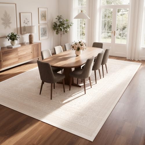 8x10 Retro Washable Area Rugs for Living Room,Bedroom,Dining Room- Brown - Image 7