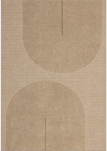 Easy Jute Rug for Pet Home: 7x10 Outdoor Area Rugs - Geometric Arch Pattern by Arvenchy