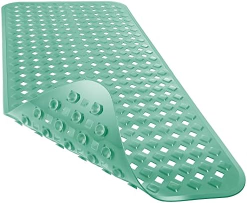 Yimobra Bathtub Mat Non Slip, Super Strong Suction Cups, 27.5"X15.5" Long Shower Mat with Drain Holes, Machine Washable Fast Draining Bath Mats, Bathroom Essentials,MARRS Green by Yimobra