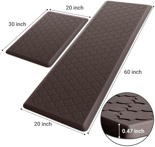 Kitchen Mat 2 PCS Cushioned Anti-Fatigue Floor Mat Standing Mat for Kitchen - Image 2