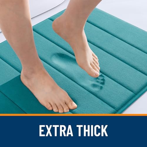 OLANLY Memory Foam Large Bath Mat 40x24, Super Soft Absorbent Bathroom Rugs - Image 6