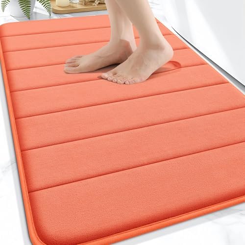 OLANLY Memory Foam Bath Mat 34x21, Super Soft and Absorbent Bathroom Rugs by OLANLY